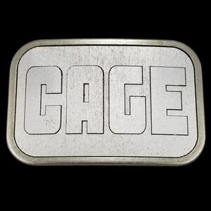 Buckle Down CAGE Belt Buckle Silver Tone Rectangular Metal Made In The USA